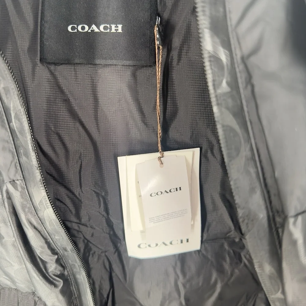 Coach Women's Black‎ Puffer Jacket XL Hooded Winter Coat New With Tags - Picture 14 of 15